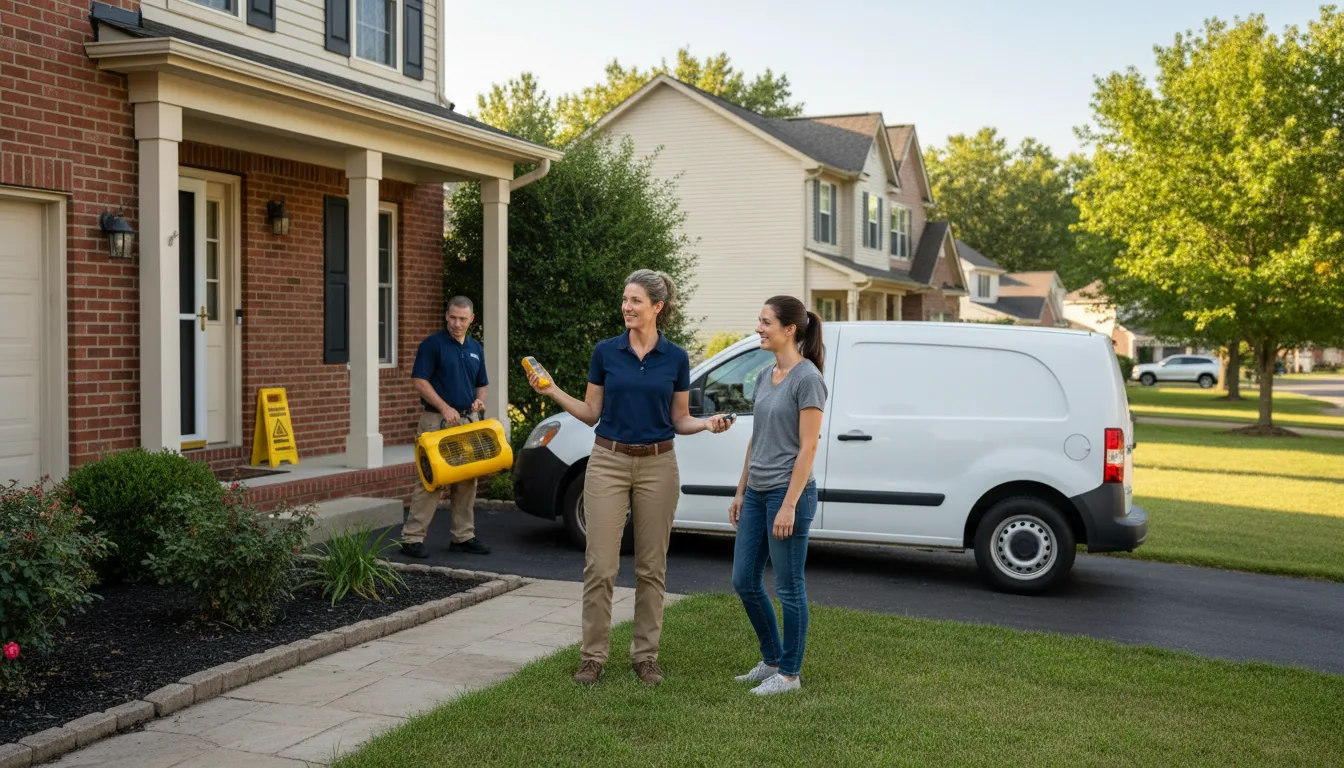 Residential water damage restoration in Elk Mound, WI